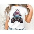 thumbnail image 3 of Funny Hippo Driving Monster Truck Gift for Men Women Kids T-Shirt Cute Hippo Monster Truck Birthday Holiday Presents Tshirt, 3 of 10