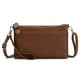 thumbnail image 1 of Cartera de pulsera de piel con bloqueo RFID para mujer, color marrón, 1 of 7