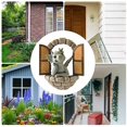 thumbnail image 4 of Gnomo de jardín al aire libre, estatua de dinosaurio de resina para jardín, decoración de árbol de jardín para ventana, hogar, jardín, decoración artística, niños y niñas (dinosaurio,, 4 of 5