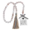 thumbnail image 1 of Home Tassel Wooden Beads Garland Wooden Beads String Ornament Tiered Tray Decor, 1 of 3