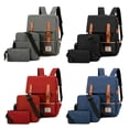 thumbnail image 4 of Large Capacity Computer Backpack Fashion Business Bag Outdoor Leisure Travel Bag Set with External USB Port Grey, 4 of 7