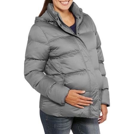 Faded Glory Maternity Hooded Puffer Coat