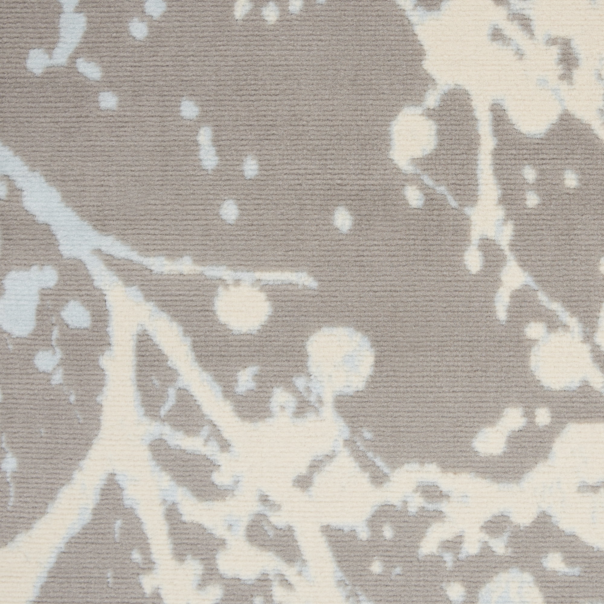 Nourison Bliss Modern Botanical Grey 5'3" x 7'3" Area Rug, (5' x 7')