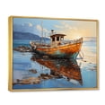 thumbnail image 2 of Designart "Dreamy Regatta Fishing Boat II" Transportation Floater Framed Canvas Art Print, 2 of 7