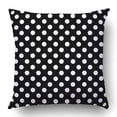 thumbnail image 1 of BOSDECO Polka Dot Pattern In Black And White Design Pillowcase Pillow Cushion Cover 16x16 inch, 1 of 1