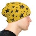 thumbnail image 6 of Beanie Hats for Men and Women, Abstract Grunge Stars Texture Patterns Adult Unisex Knit Hat Winter Warm Skull Cap, 6 of 7