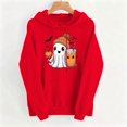 thumbnail image 5 of Molidfa Women's Happy Ghost Hoodie Drink Pumpkin Halloween Graphic Sweatshirt, 5 of 5