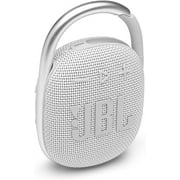 JBL Clip 4 Portable Mini Bluetooth Speaker with IP67 Waterproof and Dustproof - White