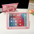 thumbnail image 4 of ELEHOLD for iPad mini 7 (A17 Pro)2024/6th Case,Cute Cartoon Soft Silicone Rotating Handle Stand Shock-Absorbent iPad Case with Pencil Holder and Shoulder Strap,Star, 4 of 7