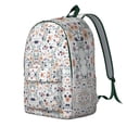 thumbnail image 2 of Unisex Boho Chic Backpack, Bohemian Print Zipper Bag with Front Pocket, Durable Lightweight Rucksack for School University Work Commute, Excellent Gift, 2 of 5