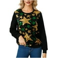 thumbnail image 1 of Veste pour Femmes, Décontractée Fête Mer Paillettes Embellissement Tempérament Col Rond Manches Longues, Vestes pour Femmes, 1 of 9