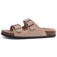 thumbnail image 4 of Smile Popcorn Women's Cork Footbed Sandals, Comfortable Arch Support Slip-On Slide Sandals for Summer with Adjustable Buckle, Apricot, 4 of 7