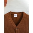 thumbnail image 3 of ZAXARRA Baby Boy Cardigan Solid Color V-Neck Knit Button Sweater Coat Cute Fall Winter Jacket Warm Clothes, 3 of 8
