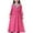 Hot Pink, variant on SDJMa Muslim Long Dress Medium Big Girls Long Sleeve V Neck Colorblock Dress