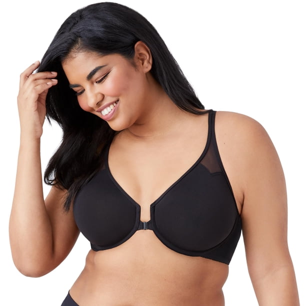 Bra Wacoal Body, sin forro, cierre frontal, aros, espalda cruzada, 38C