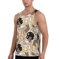 thumbnail image 2 of Logiee Groovy Disco Print Men's Workout Tank Top,Quick Dry Workout Tank Top,Gym Muscle Tee,Fitness Bodybuilding Sleeveless T Shirt-Small, 2 of 7