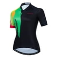 thumbnail image 3 of 2021 Camiseta de ciclismo para mujer, de manga corta, para ciclismo de carretera, transpirable, para verano, para bicicleta de montaña, ropa de ciclismo para mujer, 3 of 5