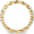 thumbnail image 2 of Sterling Silver Rose & Gold-Tone Marquise Cz Eternity 3 Band Set (Size 6) Made In China qr7291-6, 2 of 5