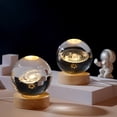 thumbnail image 2 of Lámpara de noche de bola de cristal Galaxy Saturn, grabado láser 3D, luces nocturnas USB, Luna linda, unicornio, ciervo, regalos, decoración del hogar y dormitorio, 2 of 3