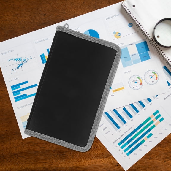 WRISTBIQUE Small File Folder Accordion File Organizer Gray 1Pack