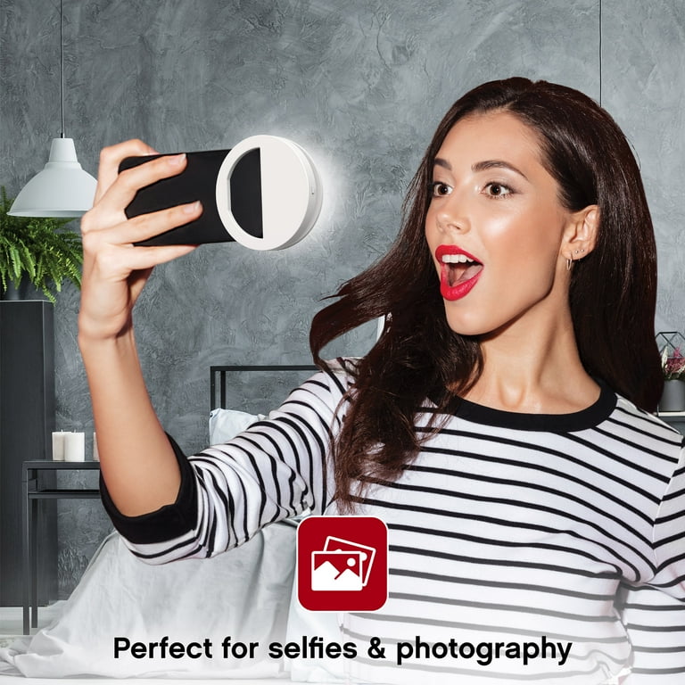 On Air LED Selfie Ring Light with Universal Smart Phone Clip