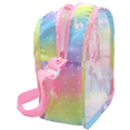 thumbnail image 2 of Kids Rainbow Unicorn Clear Doll Accessories Bag, Portable Transparent Toy Storage Backpack for Baby Doll Feeding Sets, Girls Play Pretend Handbag, 2 of 15