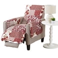 thumbnail image 1 of Protecteur de Meuble Imprimé à Bord Festonné Patchwork. Housse de Fauteuil Inclinable Résistante aux Taches. (Fauteuil Inclinable, Bourgogne), 1 of 4