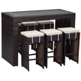 thumbnail image 3 of SAFAVIEH Outdoor Collection Sanders Outdoor Bar Set Brown/Sand, 3 of 10
