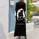 thumbnail image 2 of Vestido largo con camiseta clásica de Noam Chomsky, vestidos largos para mujer, ropa de mujer, vestido sexy con estilo coreano para mujer, 2 of 4