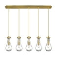 thumbnail image 2 of Innovations Lighting  Owego - 5 Light 5" Cord Hung Linear Pendant Polished Nickel/Light Smoke, 2 of 5