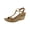 Khaki Raffia, variant on STYLE & COMPANY Womens Beige Floral Stretch Slip Resistant T-Strap Mulan Round Toe Wedge Slip On Slingback Sandal 12 M
