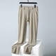 thumbnail image 4 of Pantalones largos para hombre, pantalones casuales de pierna recta, pantalones de trabajo de verano con bolsillos, pantalones Ninth para hombre, 4 of 6