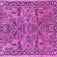 thumbnail image 1 of Ahgly Company Indoor Square Oriental Purple Traditional Area Rugs, 4' Square, 1 of 4