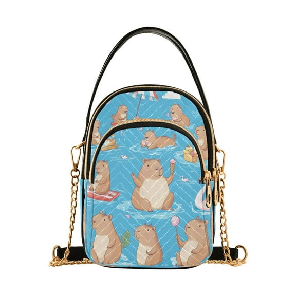 Women's Crossbody Handbags Shoulder Handbag Multi Pocket Crossbody Bag Capybaras Pattern