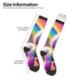 thumbnail image 4 of Haiem Rainbow Poodle Urban Street Socks, Funny Novelty Crazy Design Cotton Socks Sports Socks Knee High Socks For Men, Women,1Pairs - Gift For Working Friends, 4 of 8