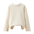 thumbnail image 3 of Abcomgle Sweatshirts for Girls 7-8 Loose Solid Color Long Sleeve Girls Pullover Top Cotton Mock Neck Sweaters for Teens Fashion Fall Back To School Outfits for Teen Girls, 3 of 6