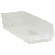 Box Partners Plastic Shelf Bins 17 7/8" x 6 5/8" x 4" Clear 20/Case BINPS112CL