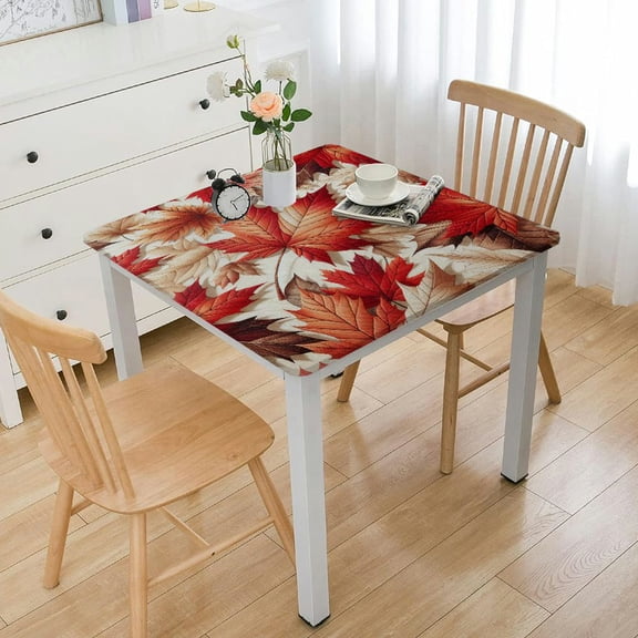 HAOXIT Dinning Tablecloth Dust-Proof Washable Burlap Oblong Table Cover for Coffee Banquet Parties Tabletop Decor White