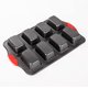 thumbnail image 5 of Molde rectangular para pan de 8 cavidades con asa de silicona, ideal para brownies y tartas de queso., 5 of 5