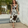 thumbnail image 3 of Cow Print Textures Sleeveless Dress Summer Women Clothes Dress for Pregnant Women Dresses, 3 of 9