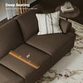 thumbnail image 5 of COPIAE 91” Sofa Couch, Deep Seat Sofa with Lawson Style Armrests, Modern 3 Seater Sofa with Upholstered Cushion& Backrests, Mid-Century Comfy Couch for Living Room, Apartment, 5 of 7