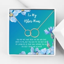 To My Other Mother Card and Necklace Gift, Mother's Day Gift for Step Mom, Jewelry and Card, Gift for Mom, Pendant Necklace with Card, Gift Set for Mom [Rose Gold Infinity Ring, 18" Chain]