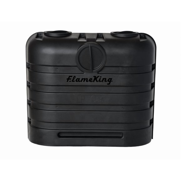 Flame King Propane Tank Cover YSN-PCC-RV30 For Dual 30 Pound Cylinder; Thermal And Excess Flow Protection; Black; Light Plastic; Rated For 200 000 BTU Per Hour