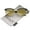 Black-Gold / Gold Mirror, variant on zeroUV Female Women's Oversize Half-Frame Colored Mirror Lens Cat Eye Sunglasses 58mm (Black-Gold / Gold Mirror) - 58mm
