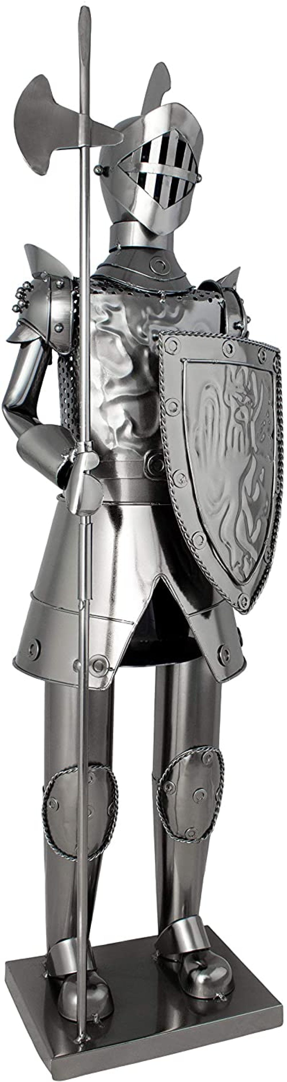 with Greeting Card Table Top Metal Sculpture BRUBAKER Wine Bottle Holder Knight 
