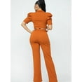 thumbnail image 2 of Women's Puff Sleeve Blazer and Belted Pant Suit Set, 2 of 4