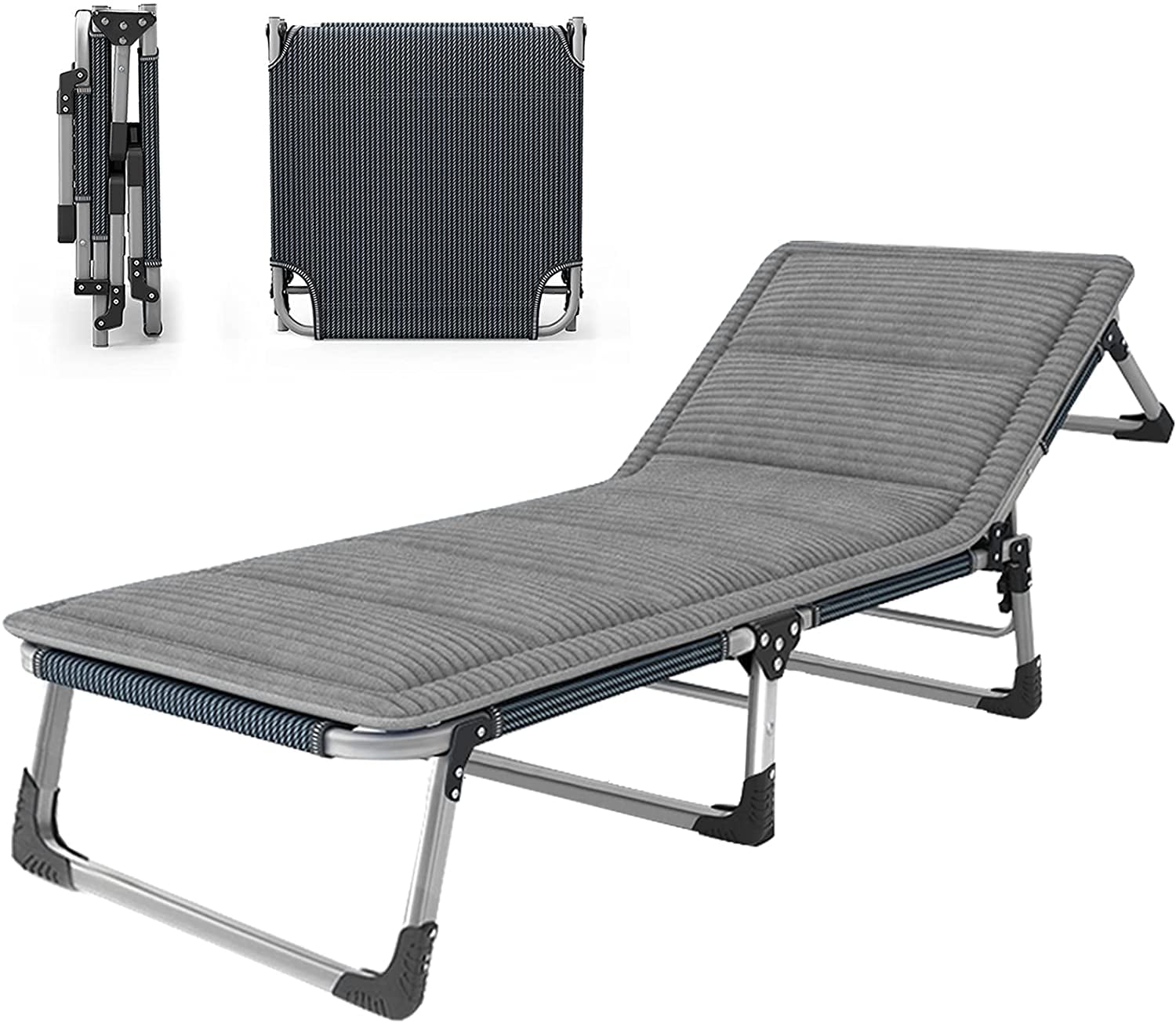 MOPHOTO Folding Camping Cot, Adjustable 4Position Adult Folding Bed