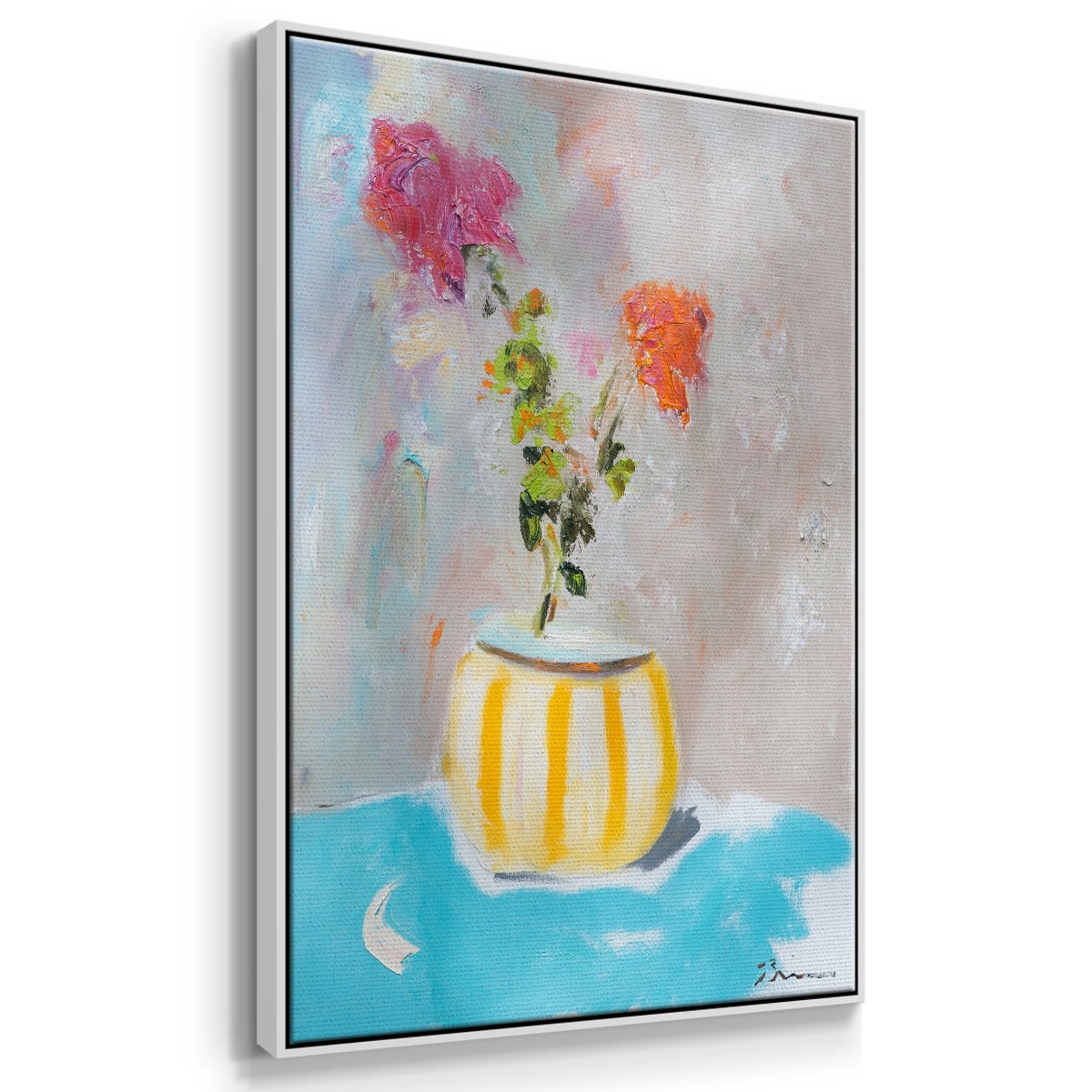 Coin Purse Full of Petals Framed Premium Gallery Wrapped Canvas - Ready to Hang