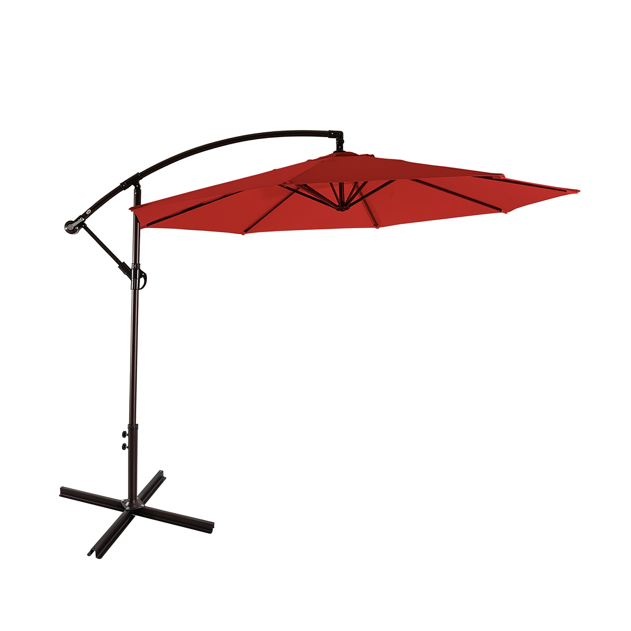 GARDEN 10 Ft Offset Cantilever Umbrellas for Patio Outdoor Shade, Red