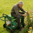 thumbnail image 3 of Extra-Large Rolling Garden Cart and Kneeler, 2026 Heavy Duty Gardenning Cart with Seat and Kneeler - Garden Rolling Stools with Wheels for Seniors, Lawn, Patio & Backyard Gardening, Green, 3 of 7